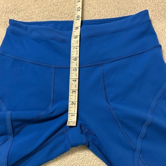 Lululemon Roll Out Crop Leggings Baroque Blue Sporty Luon Mid-Rise - Picture 9 of 16